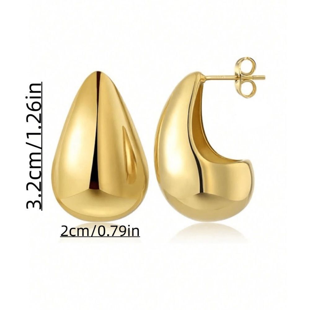 5/$25 Gold Color Open Hoops - Picture 3 of 3